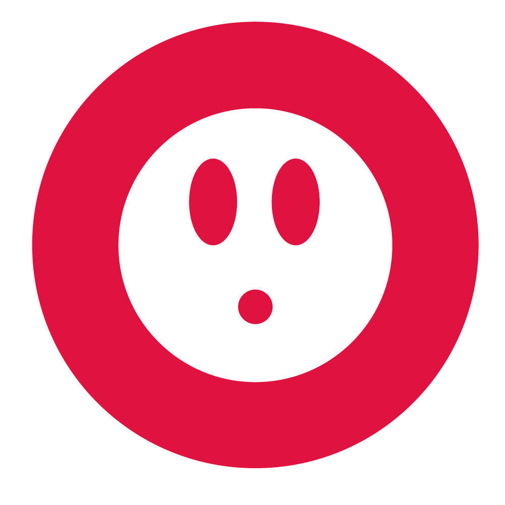 frowny face with surprised expression